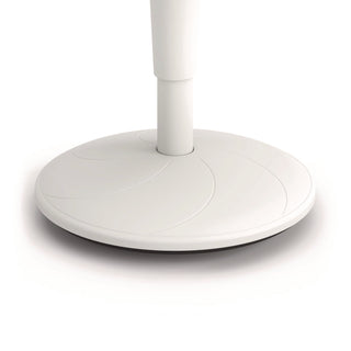 Revel Adjustable Height Fidget Stool, Backless, Supports Up to 250 lb, 13.75" to 18.5" Seat Height, Charcoal Seat, White Base