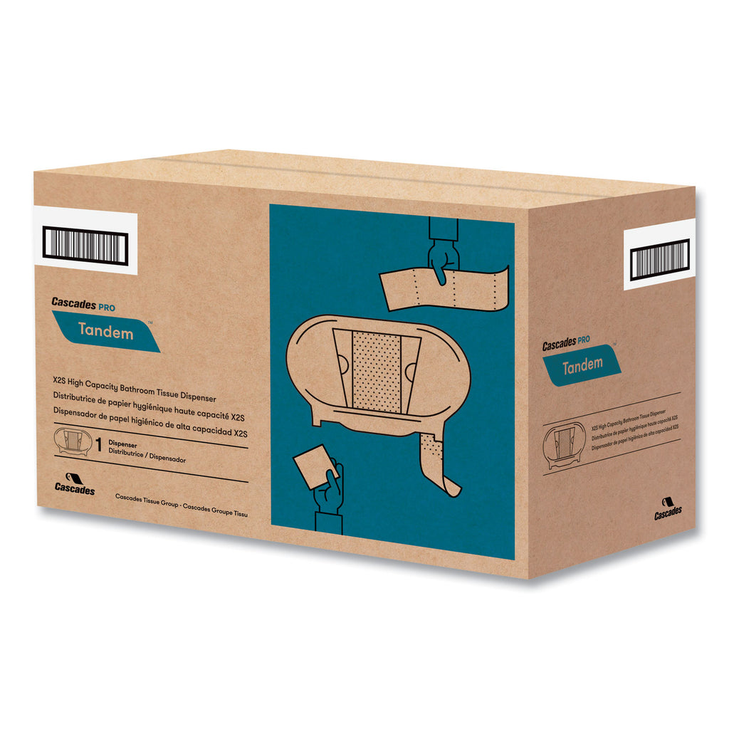 Tandem High Capacity Bath Tissue Dispenser, 10.9 x 5.4 x 7.3, Smoked Gray