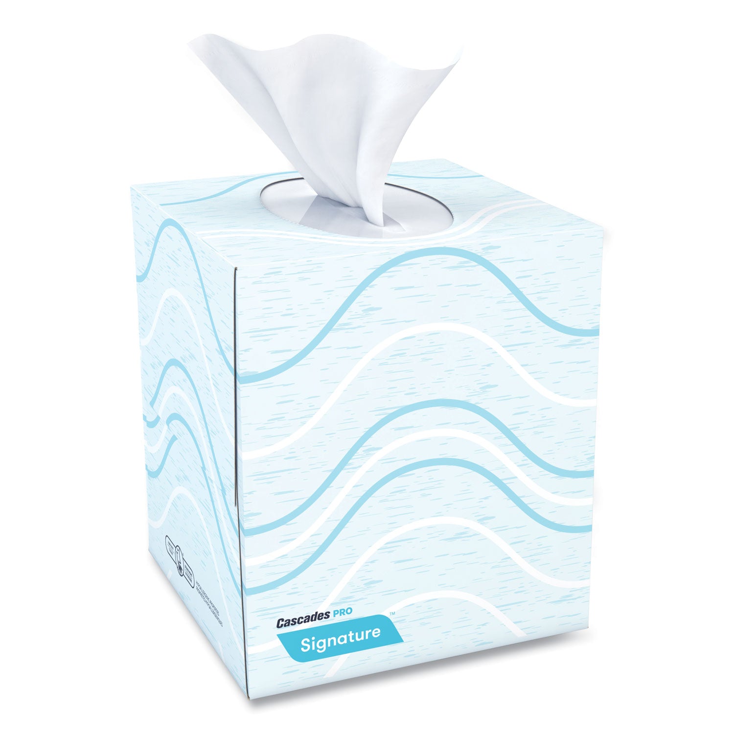 Signature Facial Tissue, 2-Ply, White, Cube, 90 Sheets/Box, 36 Boxes/Carton