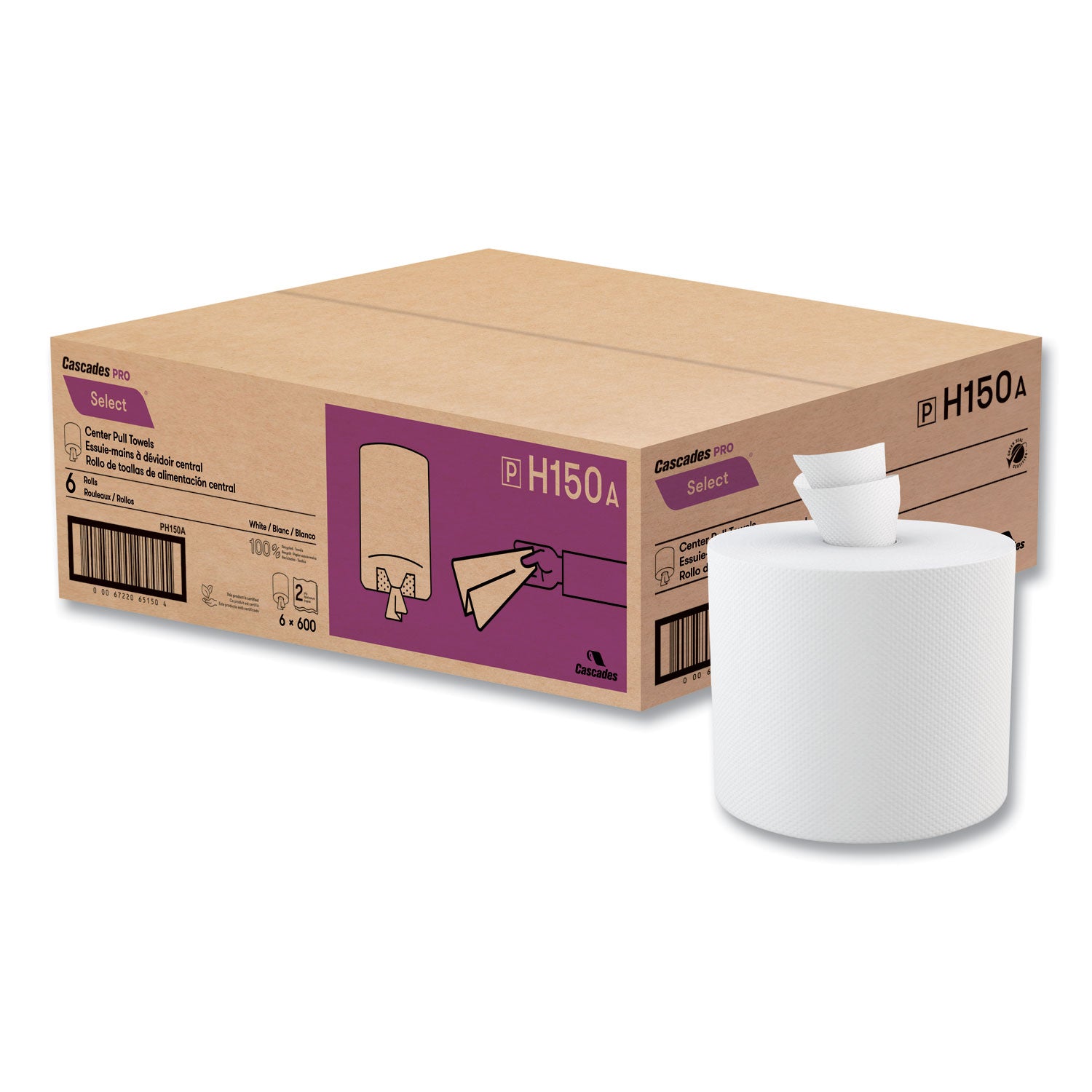 select-center-pull-paper-towels-2-ply-731-x-11-white-600-roll-6-roll-carton_csdh150 - 3