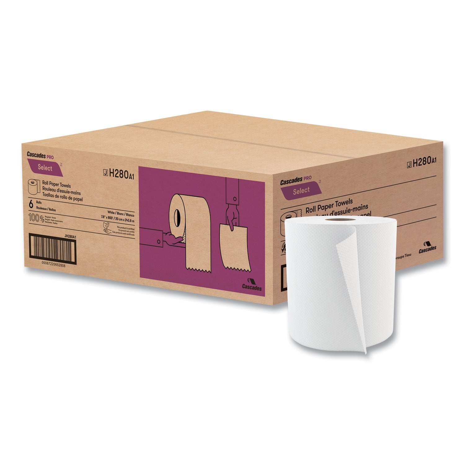 select-hardwound-roll-towels-1-ply-788-x-800-ft-white-6-rolls-carton_csdh280 - 3