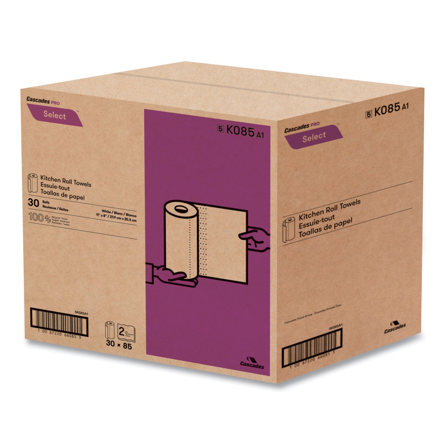 select-kitchen-roll-towels-2-ply-8-x-11-85-roll-30-carton_csdk085 - 2