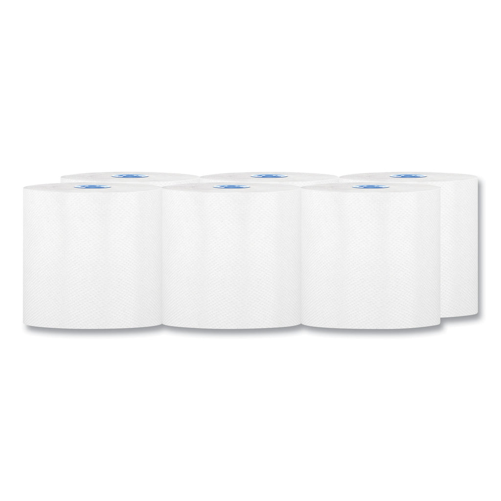 Perform Hardwound Roll Towels for Tandem Dispensers, 1-Ply, 7.5" x 1,050 ft, Ultra White, 6/Carton