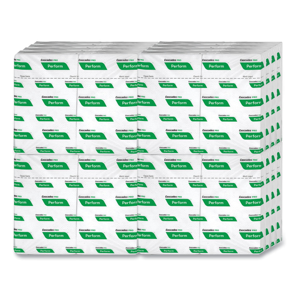 Perform Interfold Napkins, 1-Ply, 6.5 x 4.25, White, 376/Pack, 16 Packs/Carton