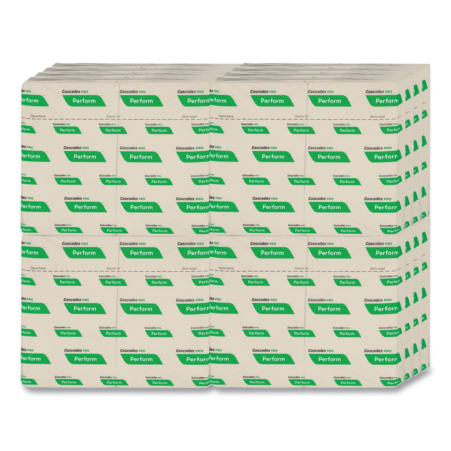 Perform Interfold Napkins, 1-Ply, 6.5 x 4.25, Natural, 376/Pack, 16 Packs/Carton