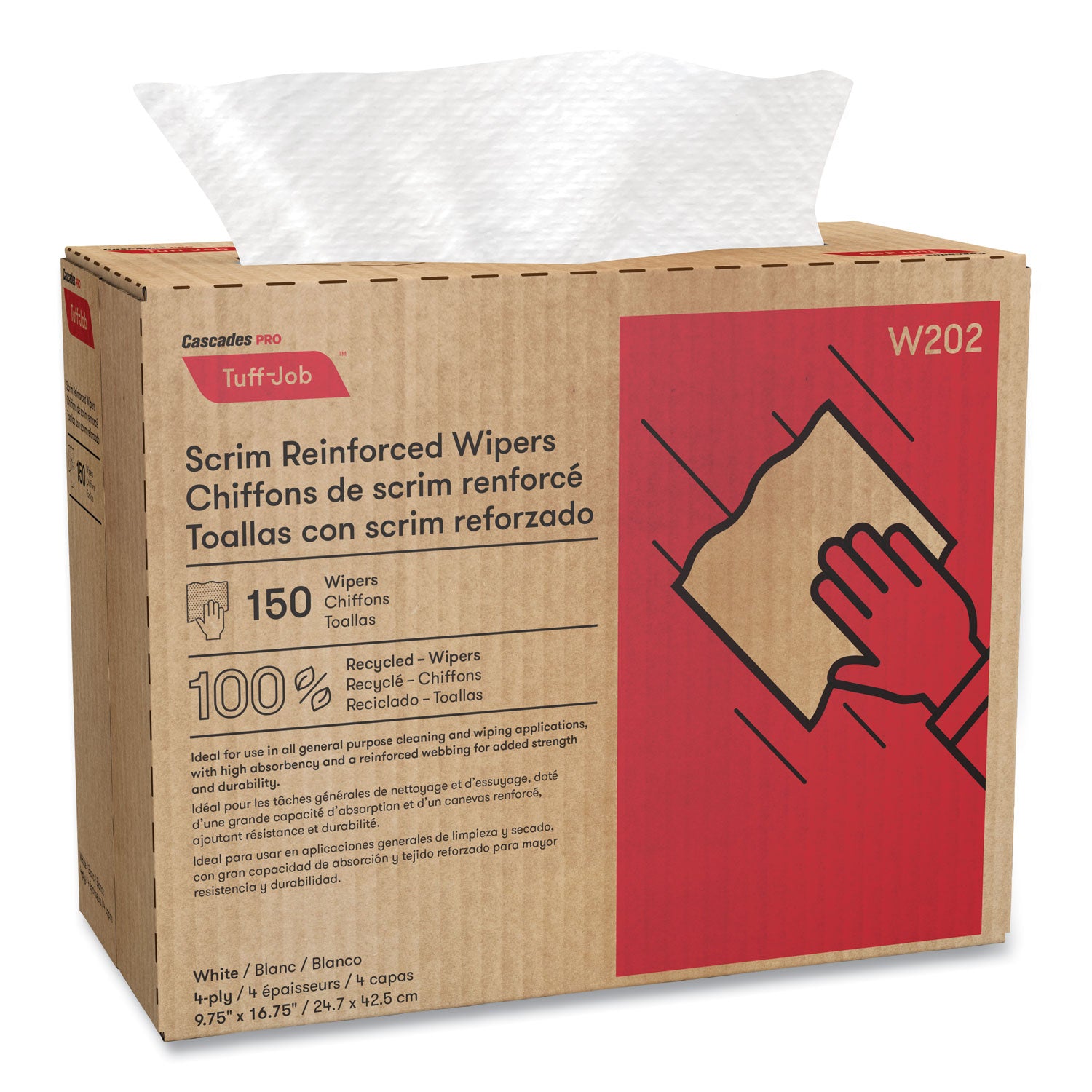 tuff-job-scrim-reinforced-wipers-4-ply-975-x-1675-white-150-box-6-box-carton_csdw202 - 2