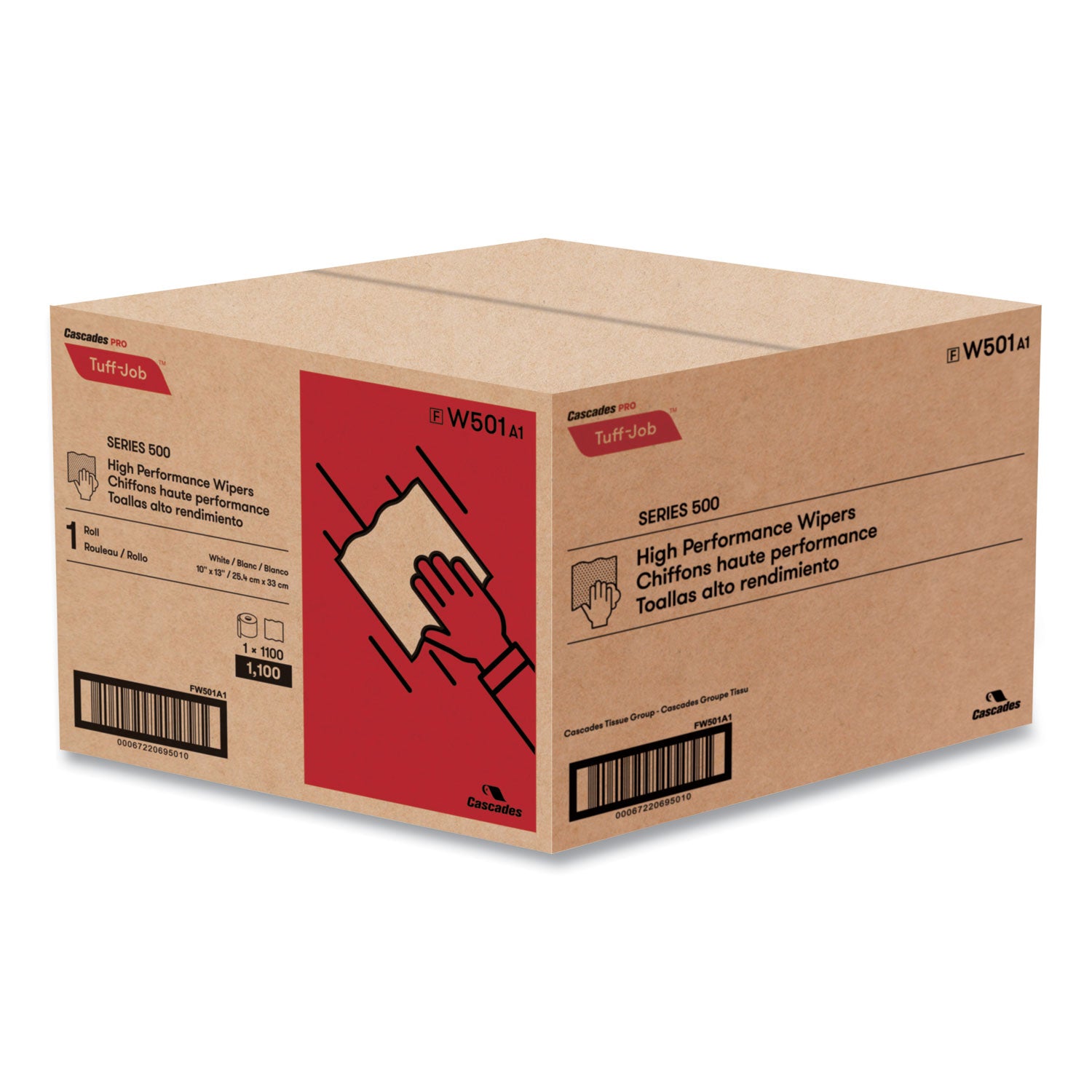 tuff-job-s500-high-performance-wipers-10-x-13-white-1100-roll_csdw501 - 3