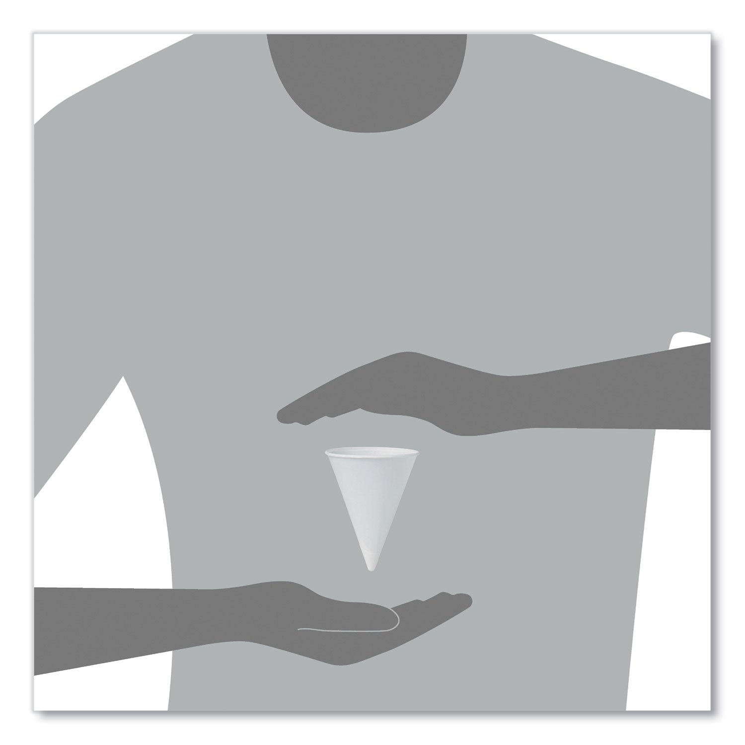 Cone Water Cups, ProPlanet Seal, Cold, Paper, 4 oz, Rolled Rim, White, 200/Bag, 25 Bags/Carton