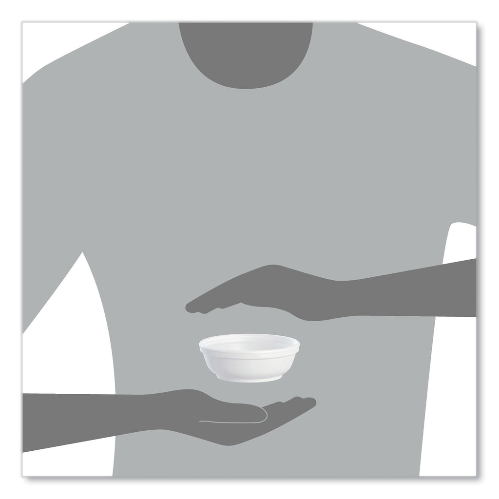 Insulated Foam Bowls, 6 oz, White, 50/Pack, 20 Packs/Carton