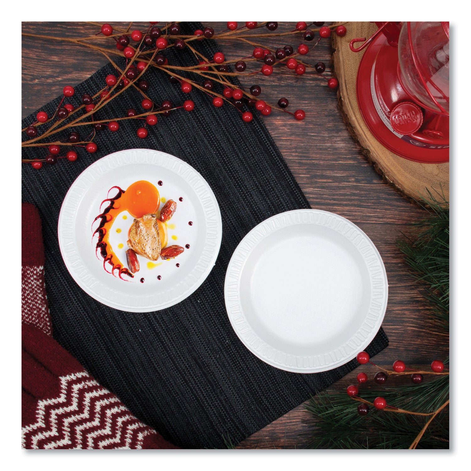 Concorde Foam Plate, 6" dia, White, 1,000/Carton