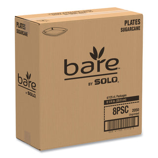 Bare Eco-Forward Sugarcane Dinnerware, Plate, 8.25" dia, Ivory, 125/Pack - 
