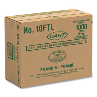 Lift n' Lock Plastic Hot Cup Lids, Fits 10 oz Cups, White, 1,000/Carton
