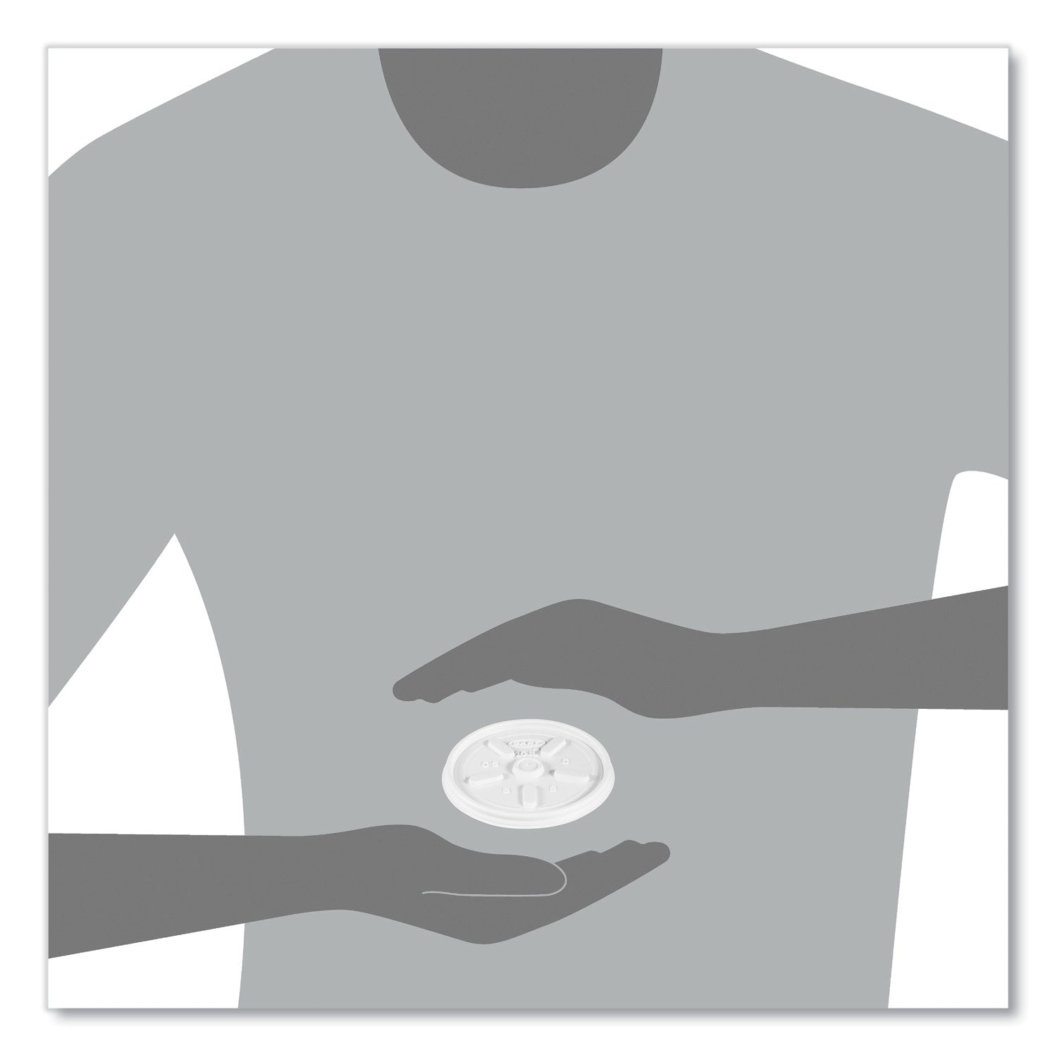 Vented Plastic Hot Cup Lids, 10 oz Cups, White, 1,000/Carton - 