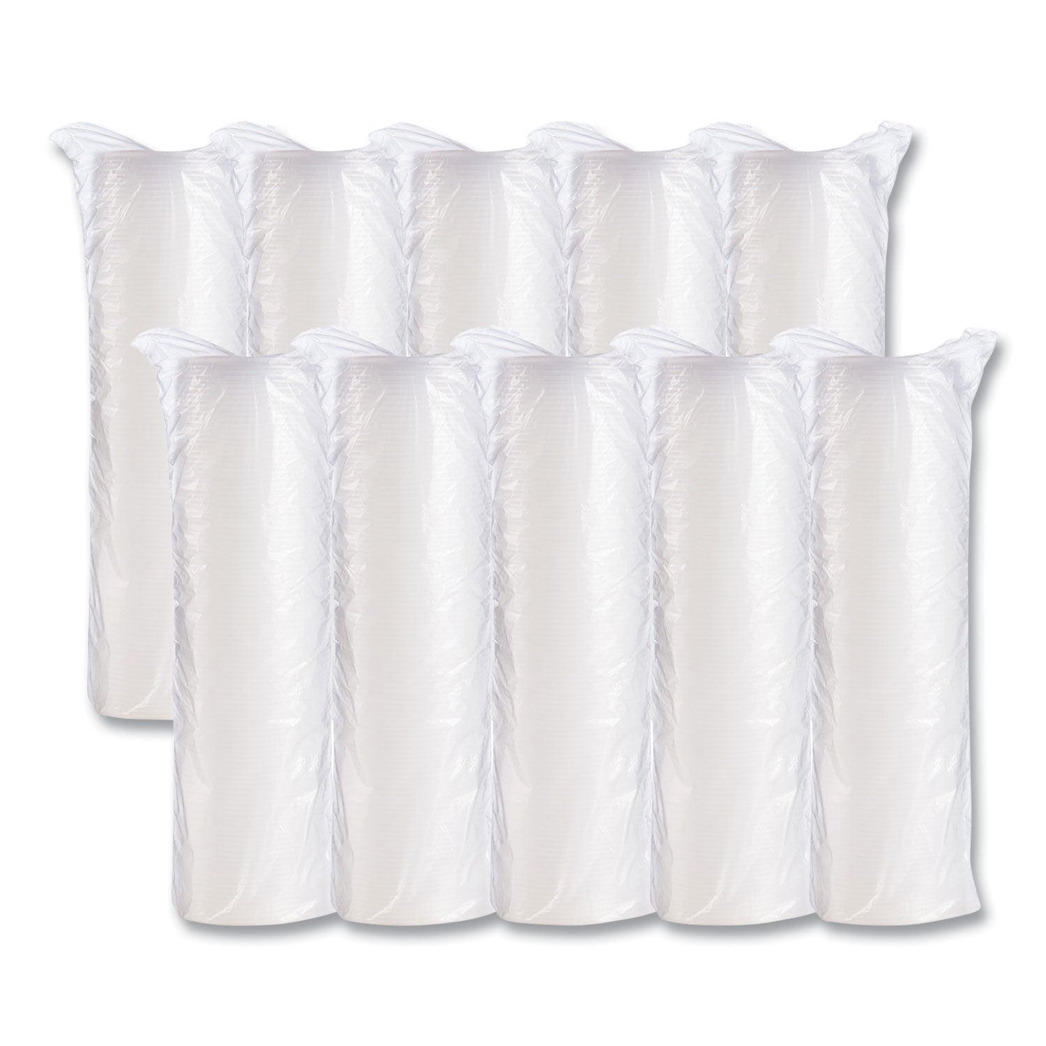 Plastic Cold Cup Lids, Fits 10 oz Cups, Translucent, 100 Pack, 10 Packs/Carton