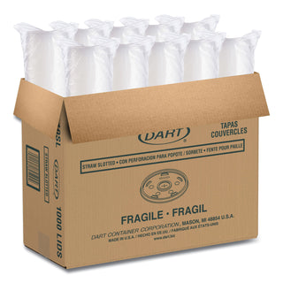 Plastic Cold Cup Lids, Fits 10 oz Cups, Translucent, 100 Pack, 10 Packs/Carton