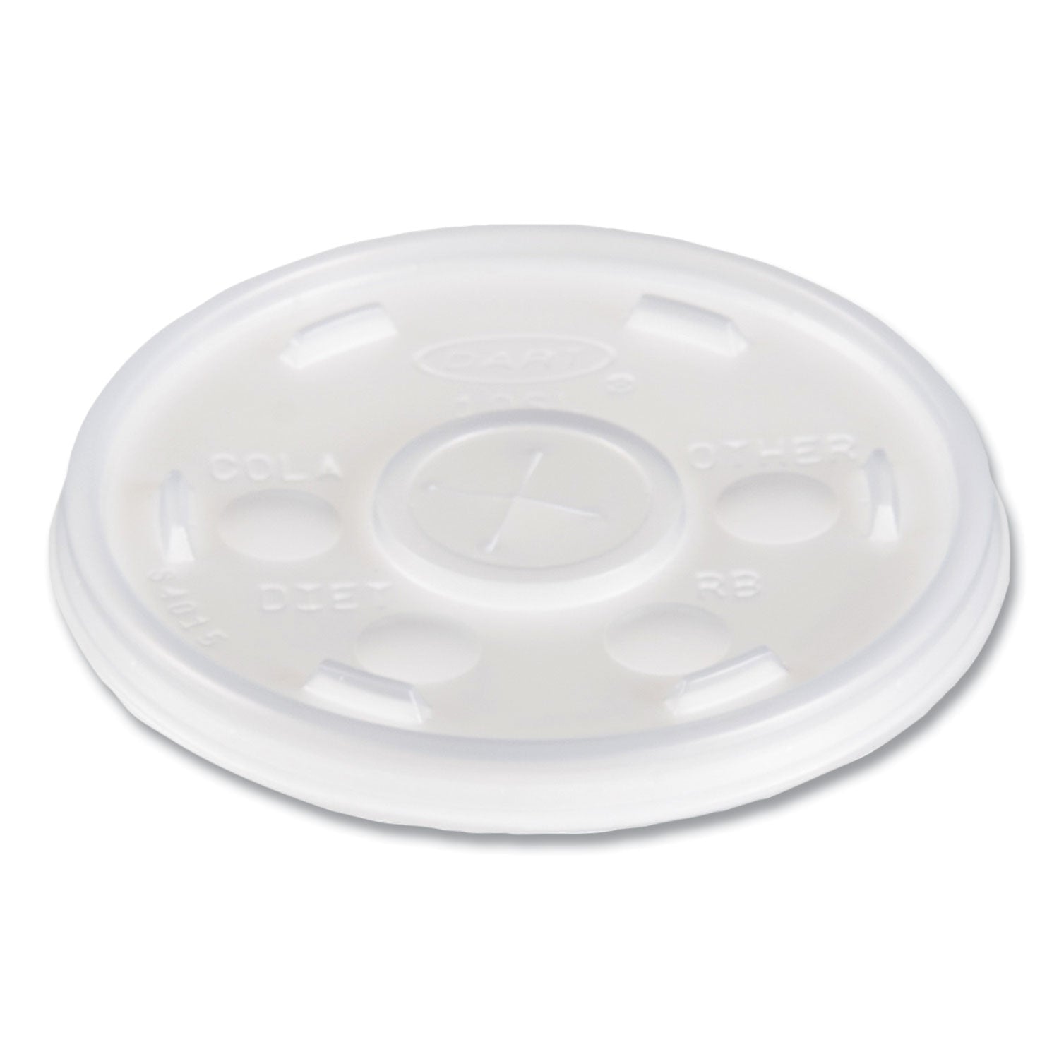 Plastic Cold Cup Lids, Fits 10 oz Cups, Translucent, 100 Pack, 10 Packs/Carton - 