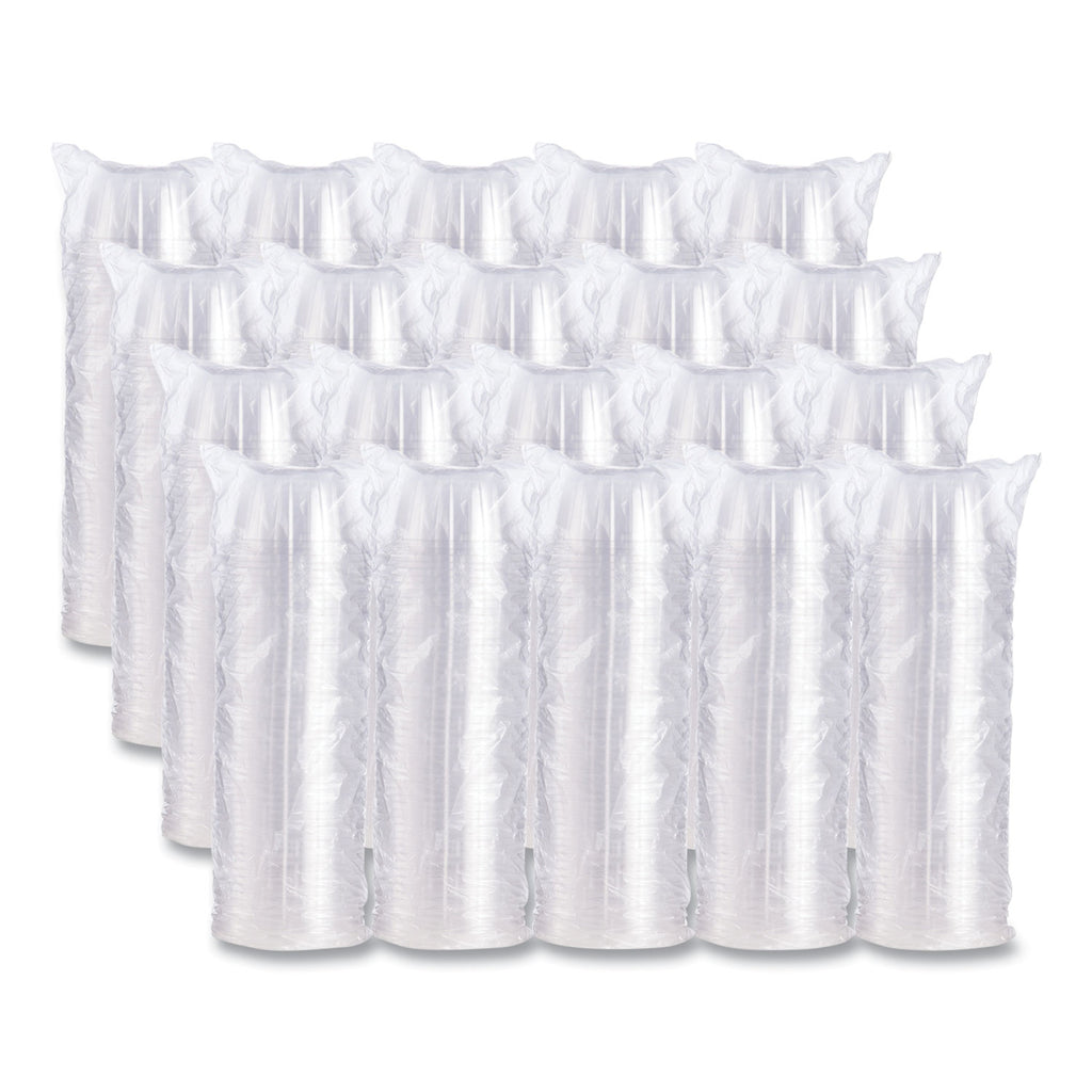 D-T Sundae/Cold Cup Lids, Fits 6, 8, 12 oz Foam Cups, Clear, 50/Pack, 20 Packs/Carton