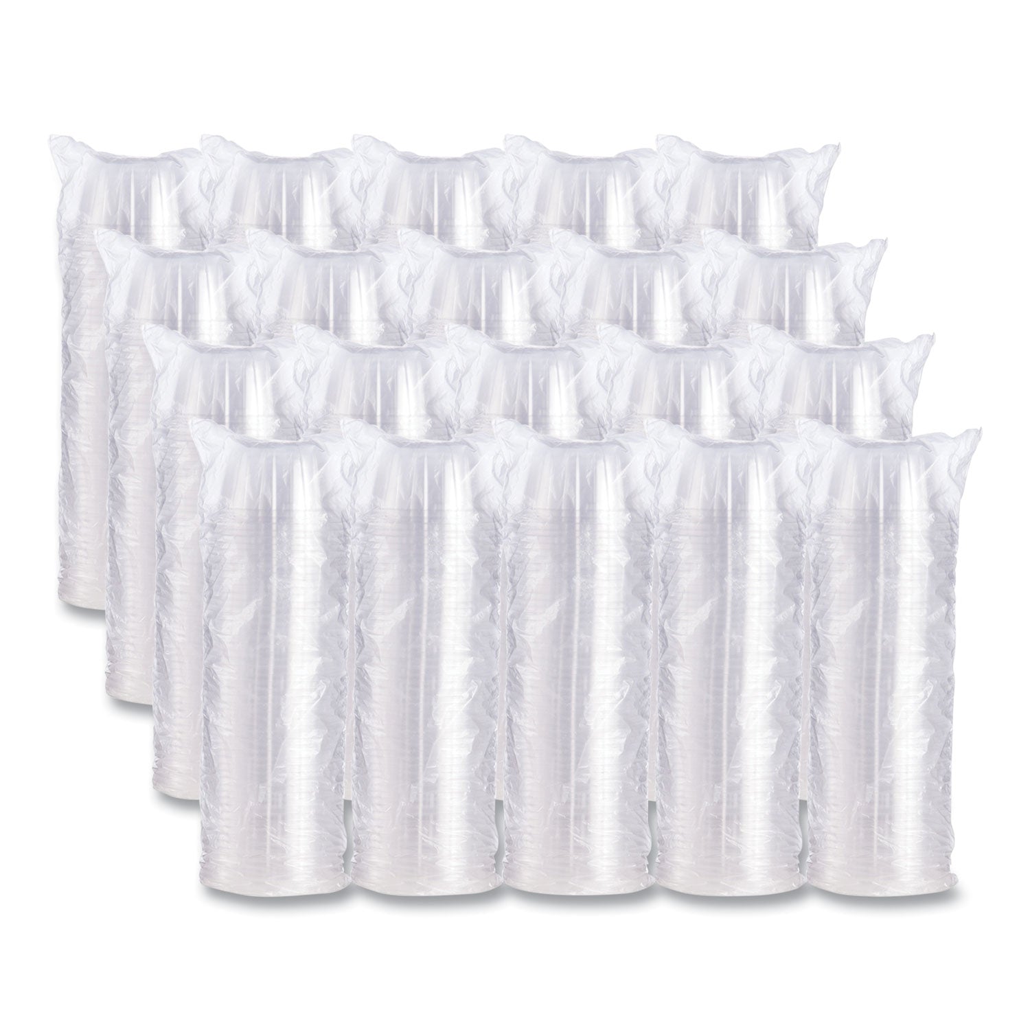 D-T Sundae/Cold Cup Lids, Fits 6, 8, 12 oz Foam Cups, Clear, 50/Pack, 20 Packs/Carton