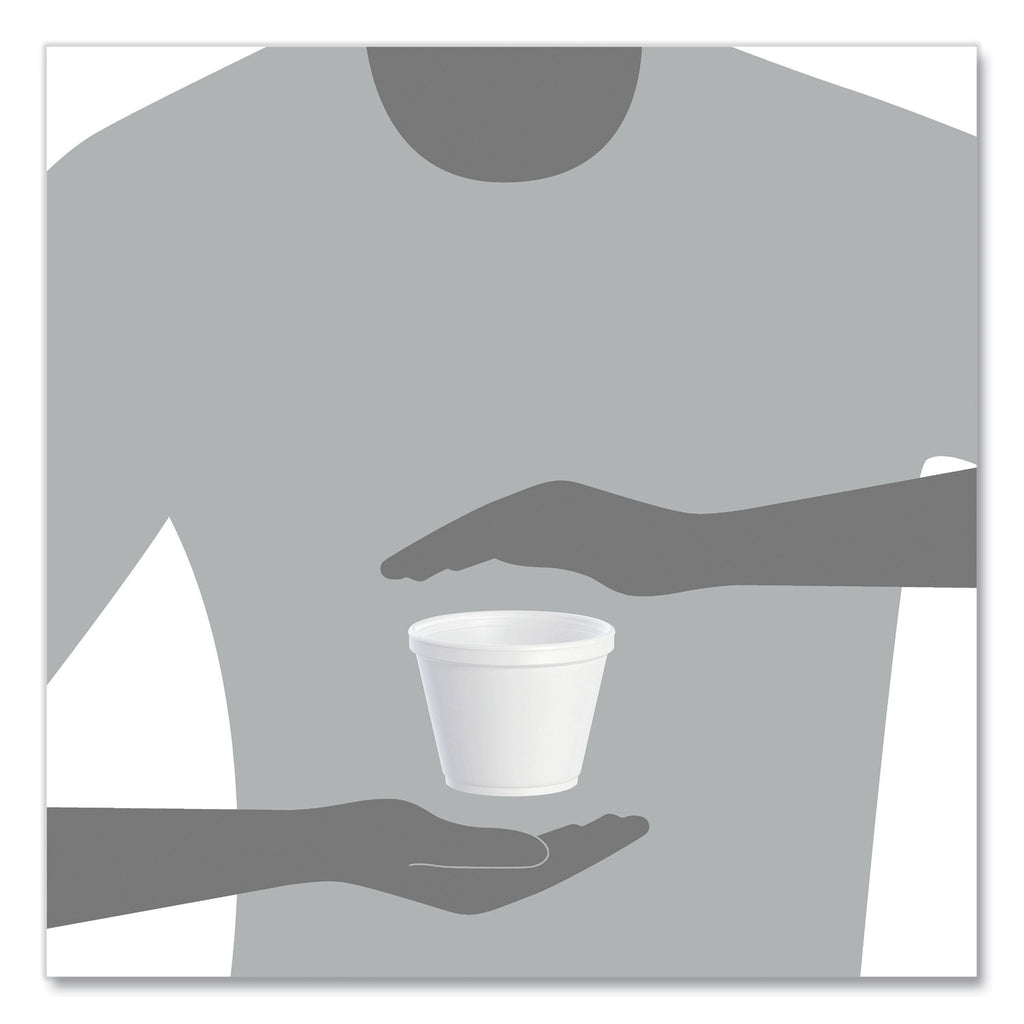 Food Containers, 12 oz, White, Foam, 25/Bag, 20 Bags/Carton