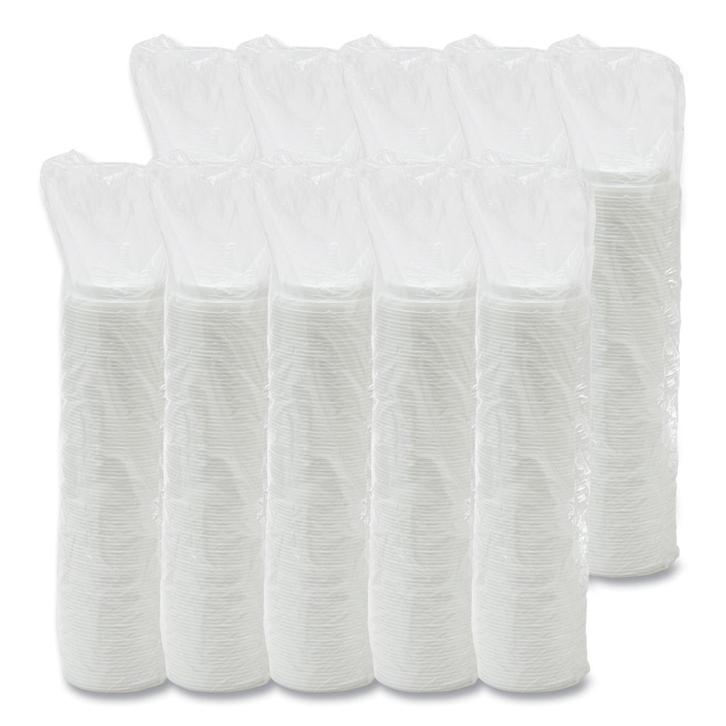 Cappuccino Dome Sipper Lids, Fits 12 oz to 24 oz Cups, White, 1,000/Carton