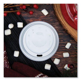 Cappuccino Dome Sipper Lids, Fits 12 oz to 24 oz Cups, White, 1,000/Carton