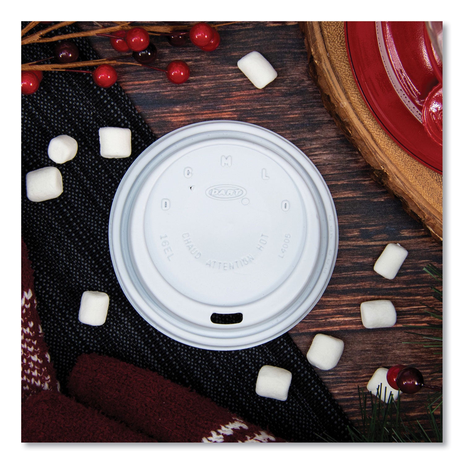 Cappuccino Dome Sipper Lids, Fits 12 oz to 24 oz Cups, White, 1,000/Carton