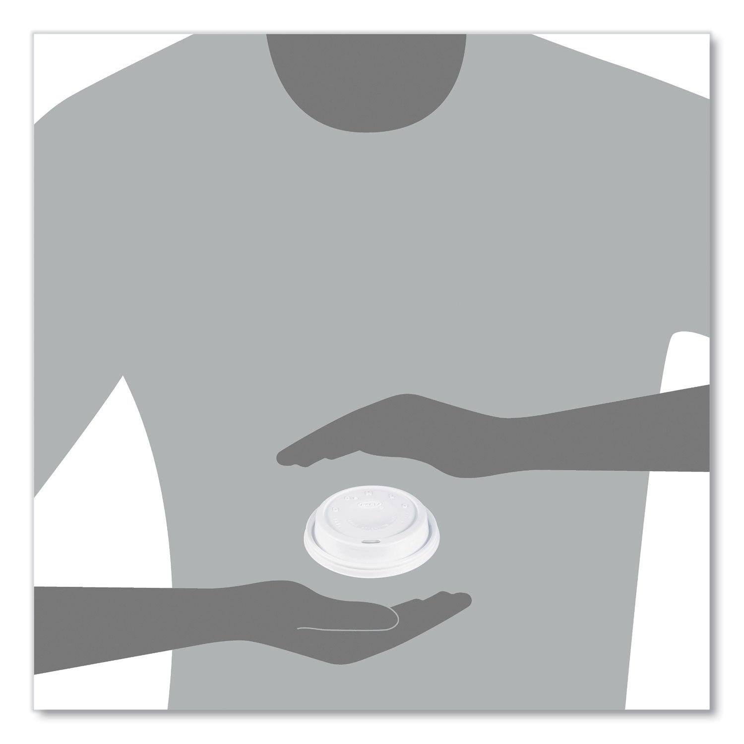 Cappuccino Dome Sipper Lids, Fits 12 oz to 24 oz Cups, White, 1,000/Carton