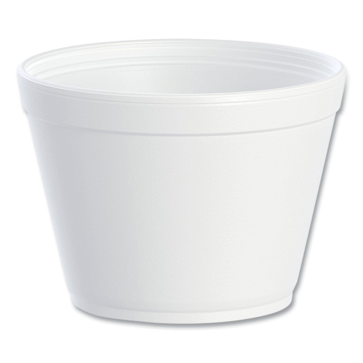 Foam Containers, Extra Squat, 16 oz, White, 25/Bag, 20 Bags/Carton - 