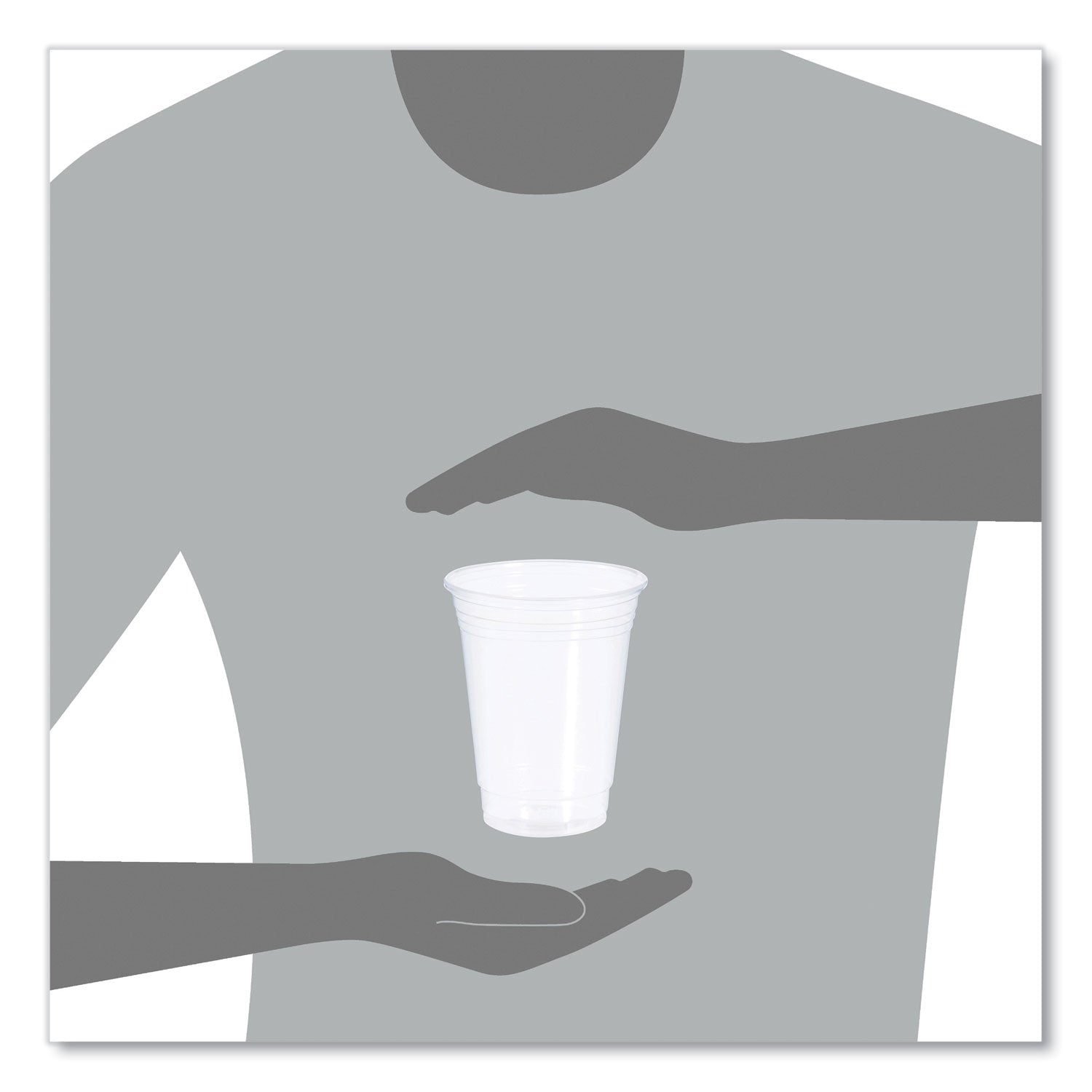 Conex ClearPro Plastic Cold Cups, Plastic, 16 oz, Clear, 50/Pack, 20 Packs/Carton