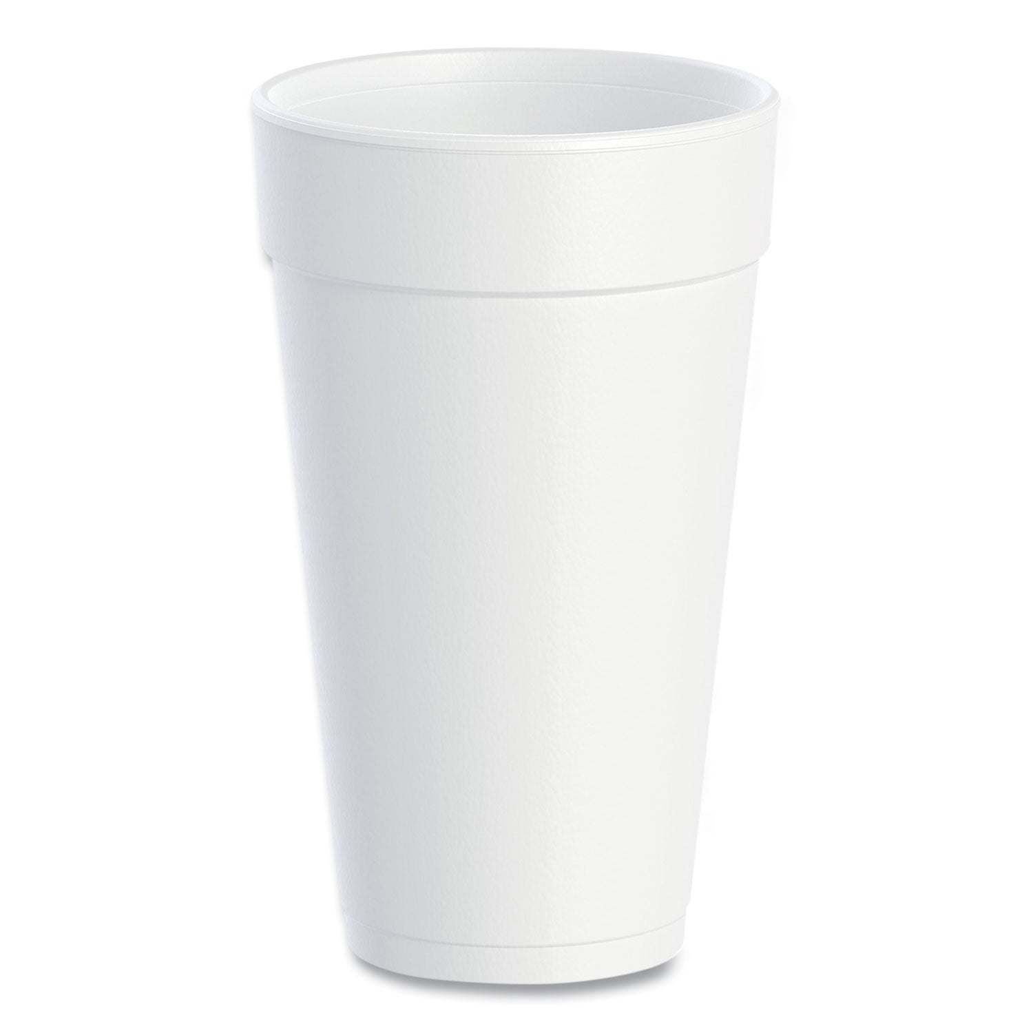 Foam Drink Cups, 20 oz, White, 500/Carton - 
