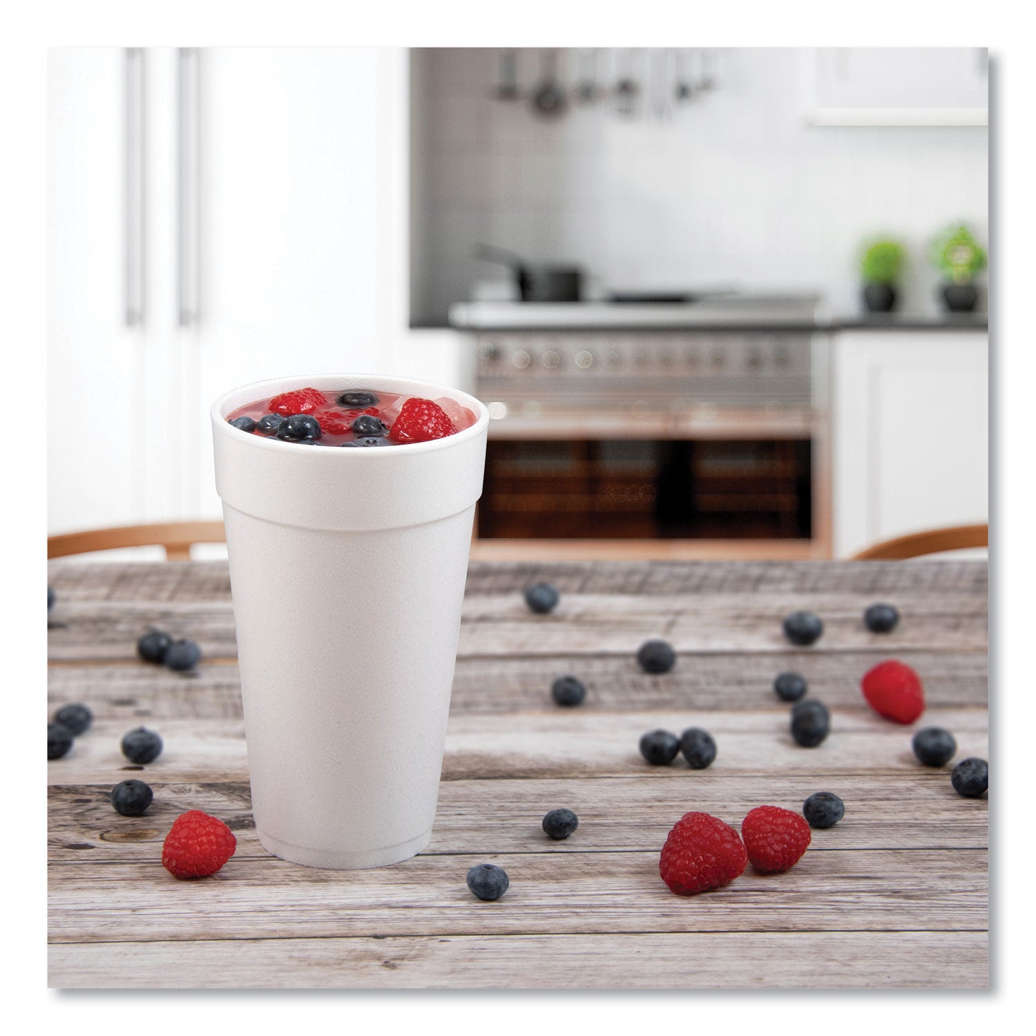 Foam Drink Cups, 20 oz, White, 500/Carton - 