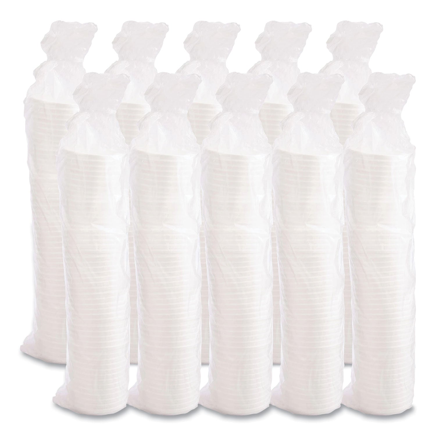 Vented Foam Lids, Fits 6 oz to 32 oz Cups, White, 50 Pack, 10 Packs/Carton - 