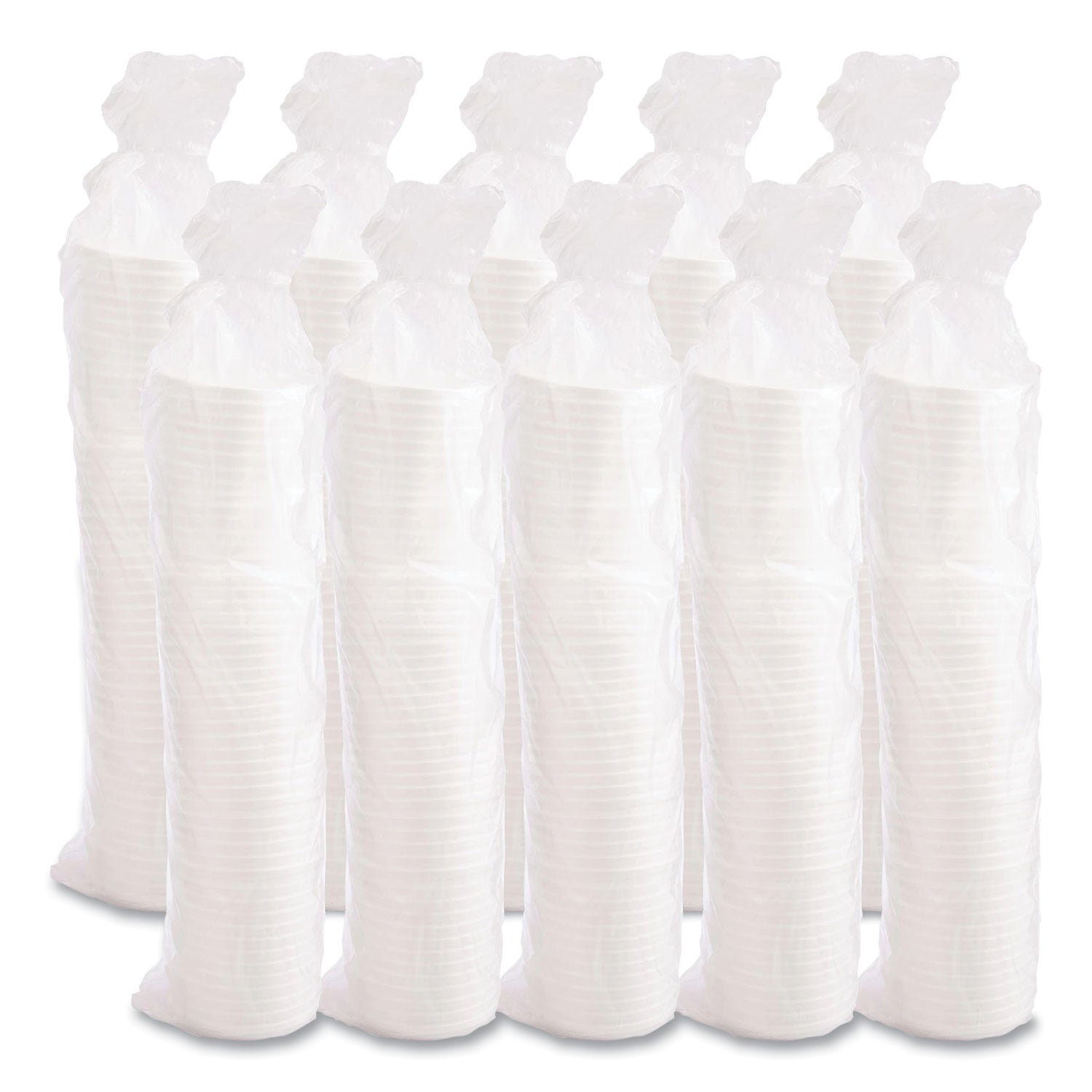 Vented Foam Lids, Fits 6 oz to 32 oz Cups, White, 50 Pack, 10 Packs/Carton