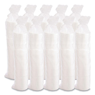 Vented Foam Lids, Fits 6 oz to 32 oz Cups, White, 50 Pack, 10 Packs/Carton