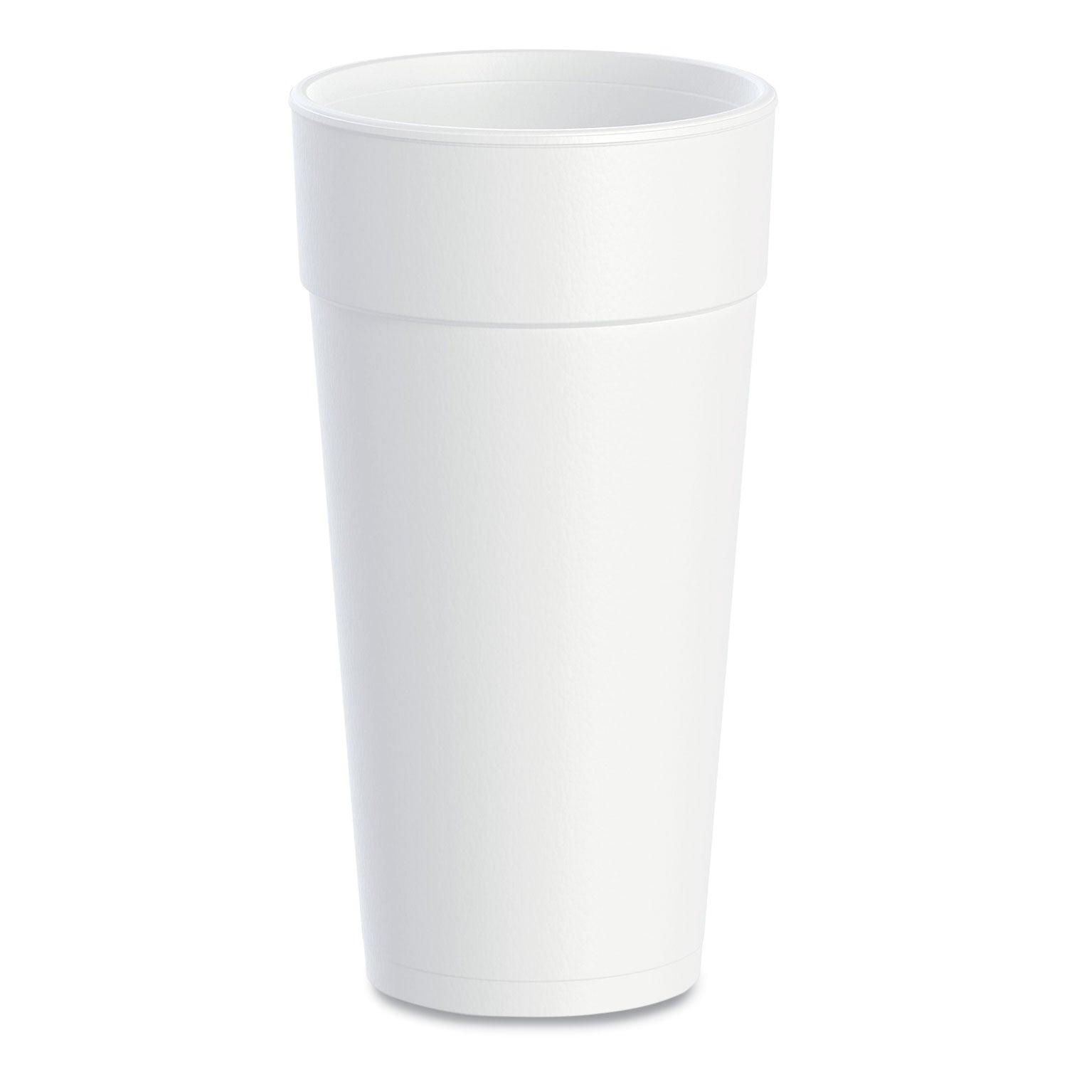 Foam Drink Cups, Hot/Cold, 24 oz, White, 25/Bag, 20 Bags/Carton - 