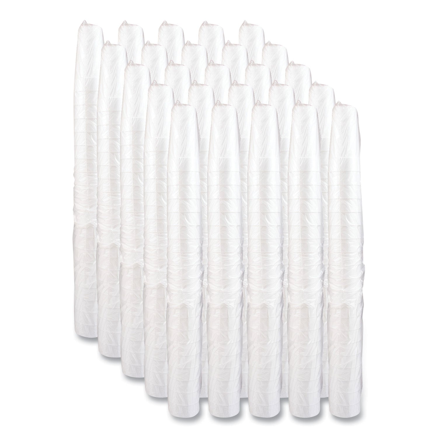 Foam Drink Cups, Hot/Cold, 24 oz, White, 25/Bag, 20 Bags/Carton - 