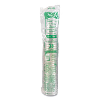 Ultra Clear Pedestal PET Cups, 32 oz, Clear, 25/Bag, 20 Bags/Carton