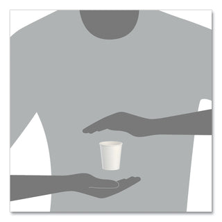 White Paper Water Cups, ProPlanet Seal, 3 oz, 100/Bag, 50 Bags/Carton