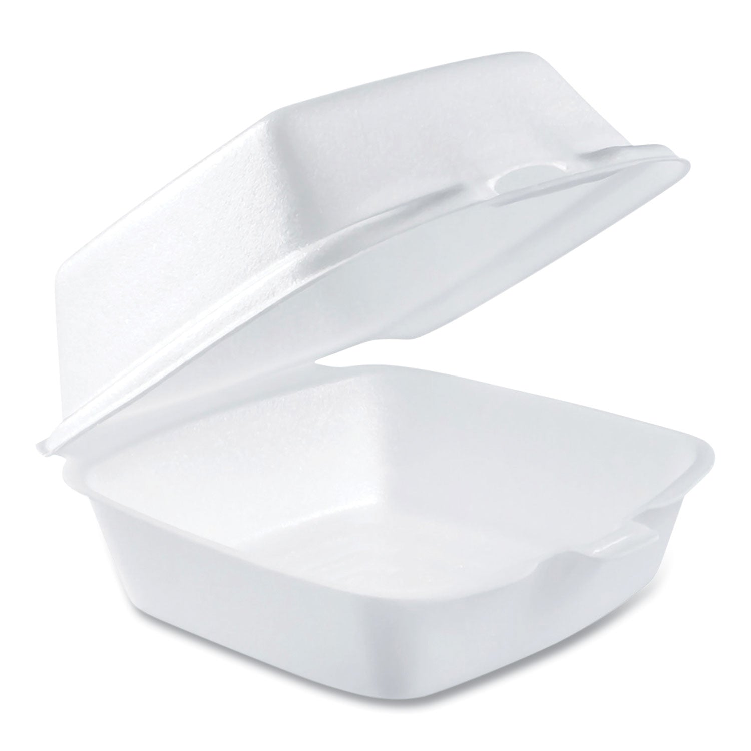 Foam Hinged Lid Containers, 5.38 x 5.5 x 2.88, White, 500/Carton - 