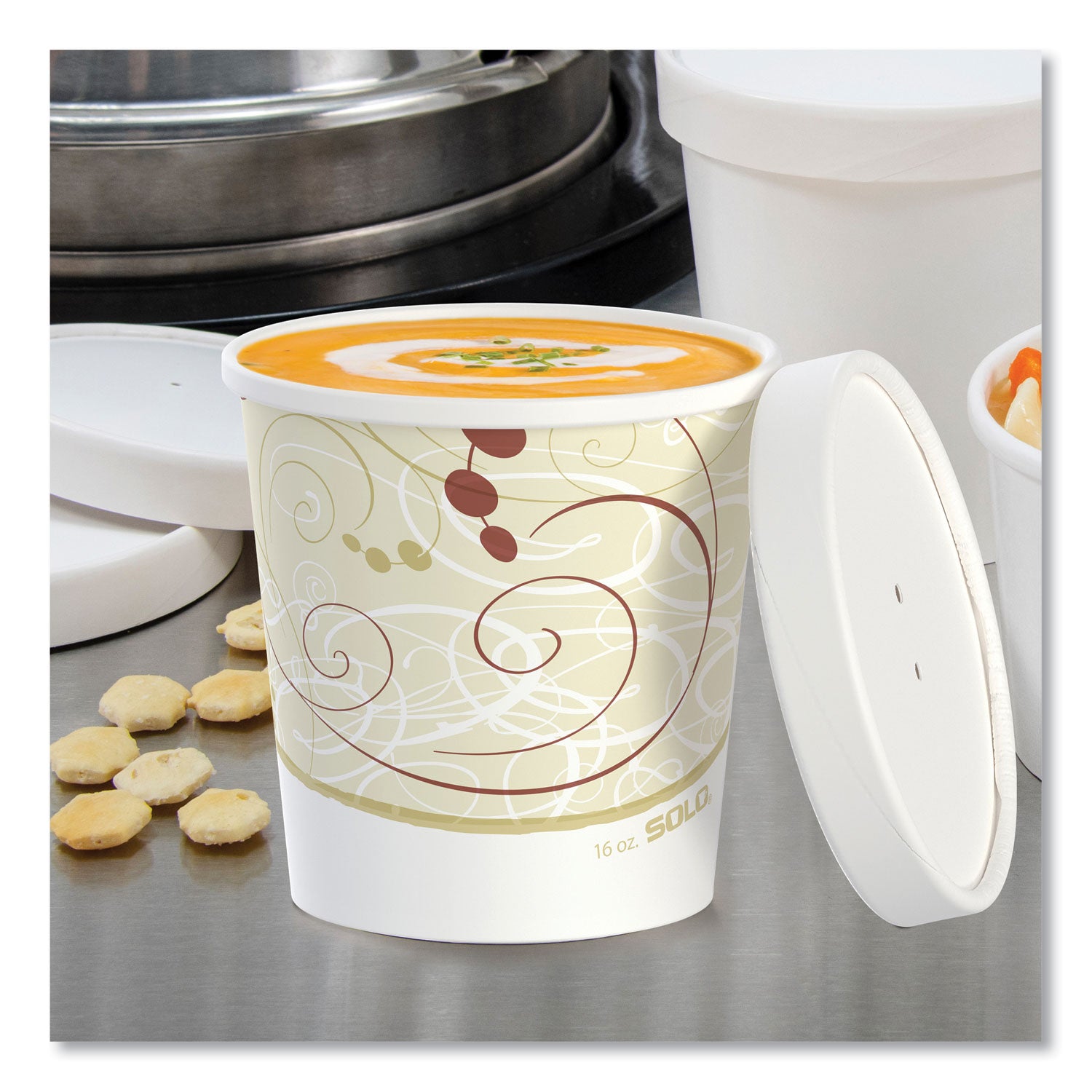 Flexstyle Double Poly Food Combo Packs, 16 oz, Symphony, 25 Combos/Sleeve, 10 Sleeves/Carton - 