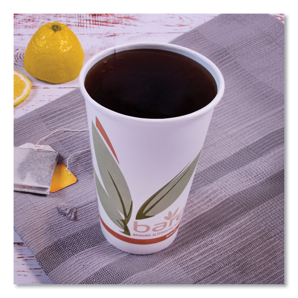 Bare Eco-Forward Recycled Content PCF Paper Hot Cups, ProPlanet Seal, 16 oz, Green/White/Beige, 1,000/Carton
