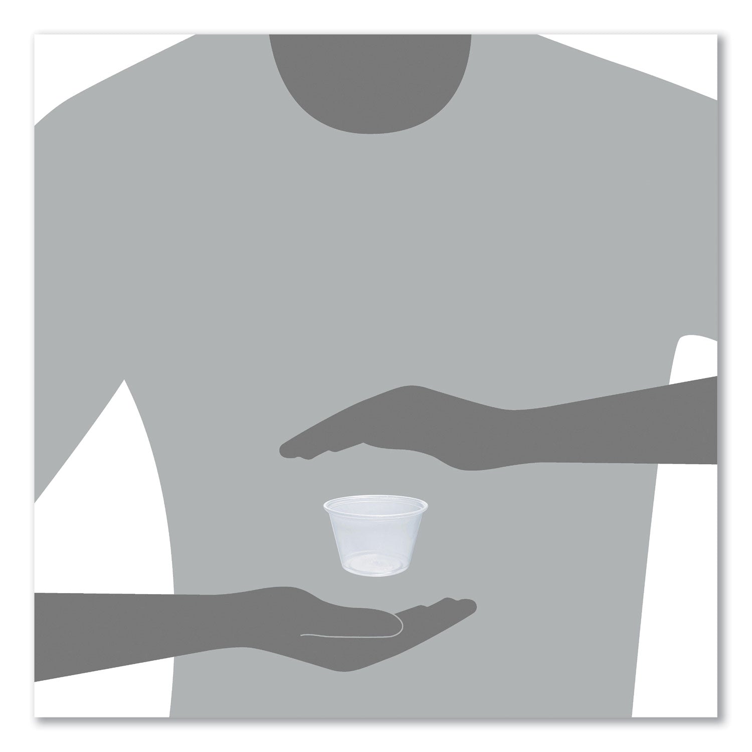 Conex Complements Portion/Medicine Cups, 4 oz, Clear, 125/Bag, 20 Bags/Carton - 