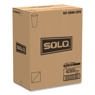 Single-Sided Poly Paper Hot Cups, 20 oz, Bistro Design, 600/Carton