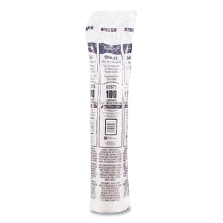 PETE Flat Straw-Slot Cold Cup Lids, Fits 16 oz to 24 oz, Clear, 100/Pack, 10 Packs/Carton