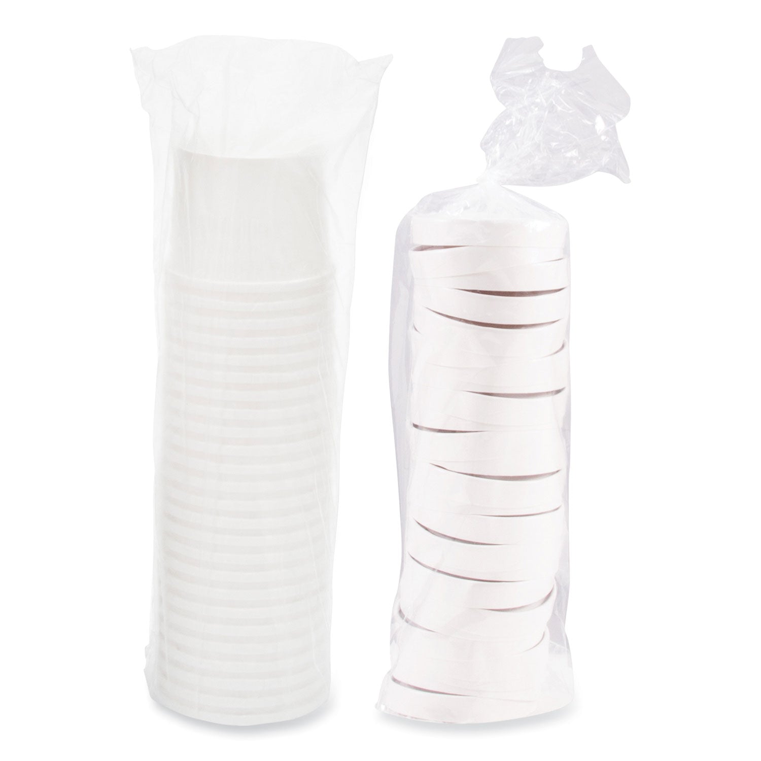 Flexstyle Food Lid Container, 12.1 oz, 3.6" Diameter, White, Plastic, 250/Carton