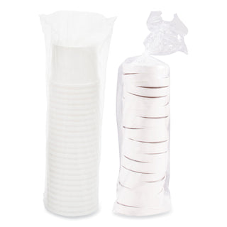 Flexstyle Food Lid Container, 12.1 oz, 3.6" Diameter, White, Plastic, 250/Carton
