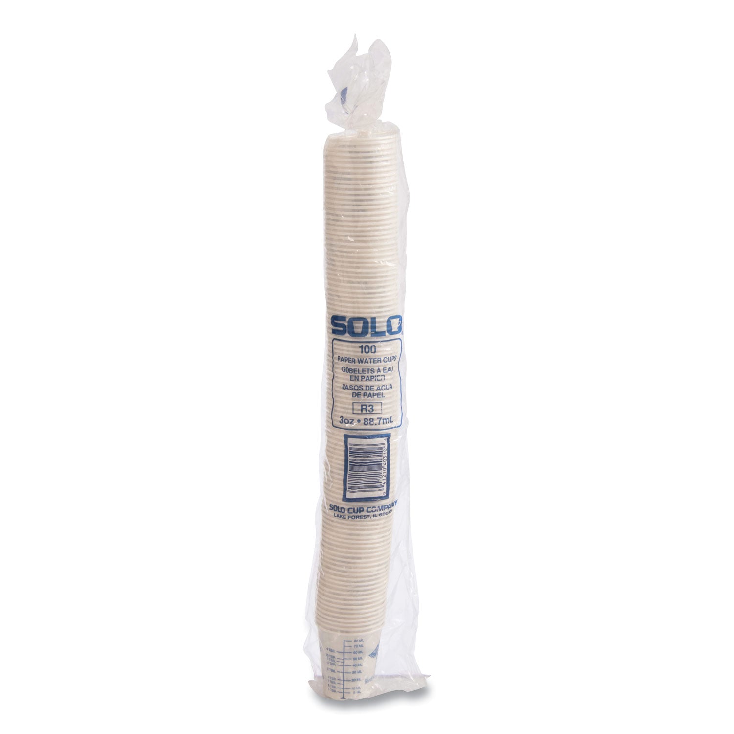 Paper Medical and Dental Graduated Cups, ProPlanet Seal, 3 oz, White/Blue, 100/Bag, 50 Bags/Carton - 