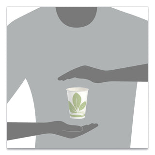Bare Eco-Forward Paper Cold Cups, ProPlanet Seal, 9 oz, Green/White, 100/Sleeve, 20 Sleeves/Carton