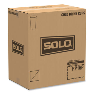 Double Sided Poly (DSP) Paper Cold Cups, 16 oz, Beige/White, 50/Sleeve, 20 Sleeves/Carton