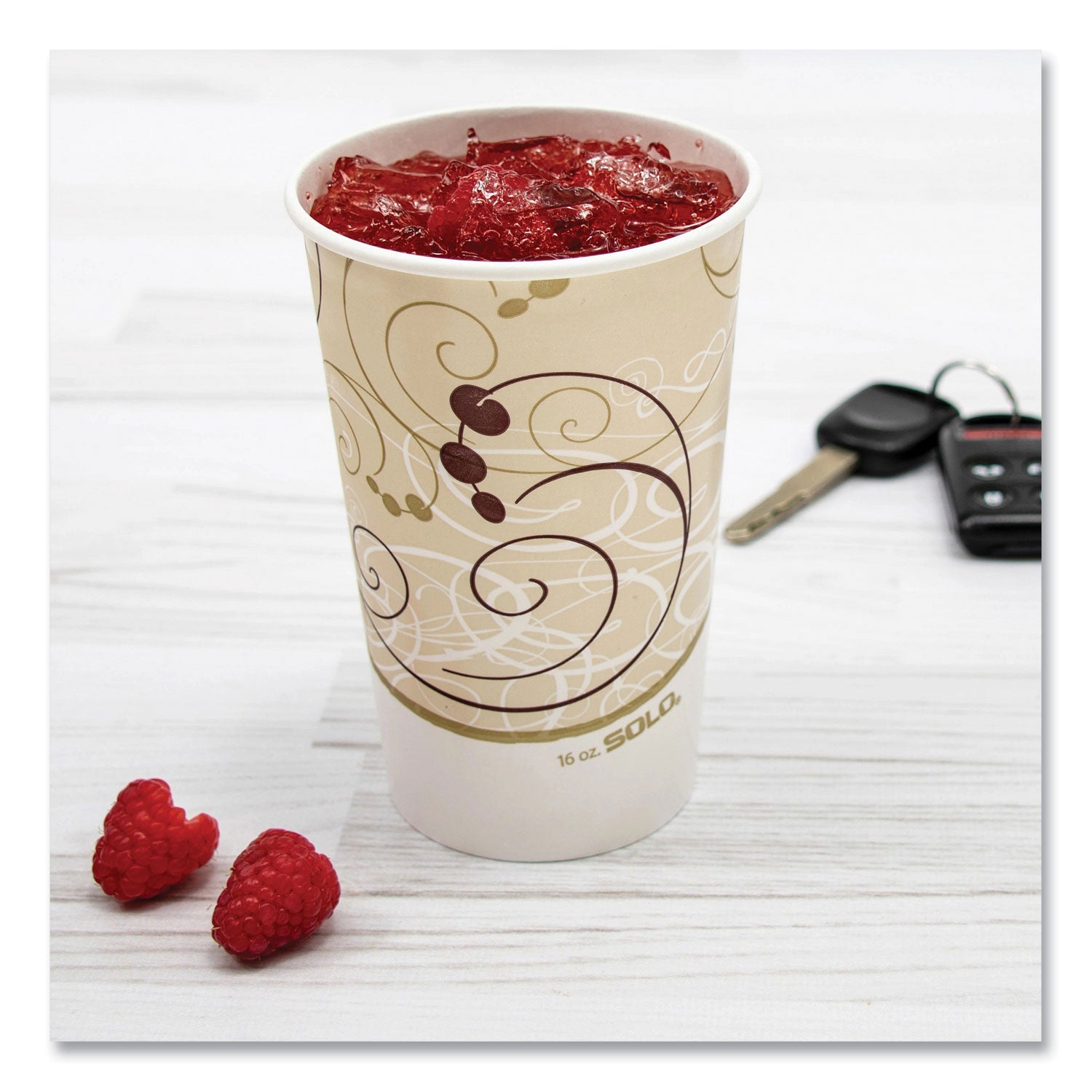Double Sided Poly (DSP) Paper Cold Cups, 16 oz, Beige/White, 50/Sleeve, 20 Sleeves/Carton